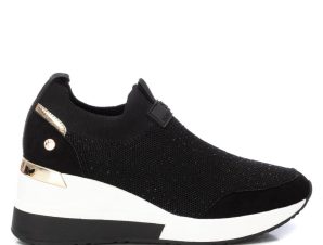 Γυναικεία VEGAN ΓΥΝΑΙΚΕΙΟ SNEAKER ΜΕ STRASS XTI 142418 ΜΑΥΡΟ