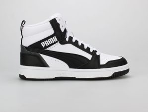 PUMA KIDS REBOUND V6 MID SNEAKERS ΑΣΠΡΟ