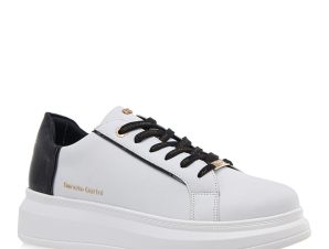 Renato Garini Γυναικεία Παπούτσια Sneakers 643-19R Λευκό Μαύρο Λεζάρ R119R643262H