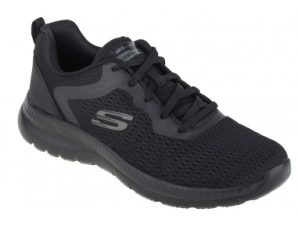 Skechers Engineered Mesh Lace-Up Γυναικεία Sneakers Μαύρα 12607-BBK