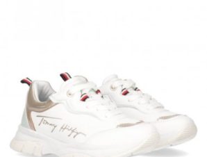 Tommy Hilfiger Παιδικά Sneakers Ανατομικά για Κορίτσι Λευκά T3A4-32164-0289X048